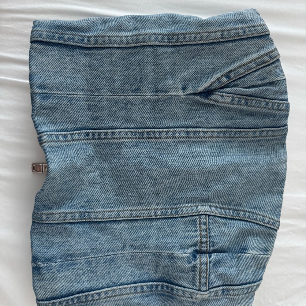 AMIRI Black and Blue Denim Detail